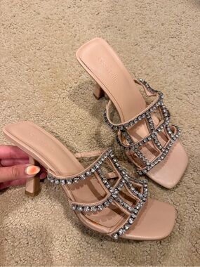 Open edit tan heels